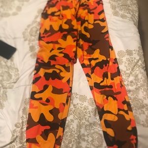 Orange Camouflage Pants